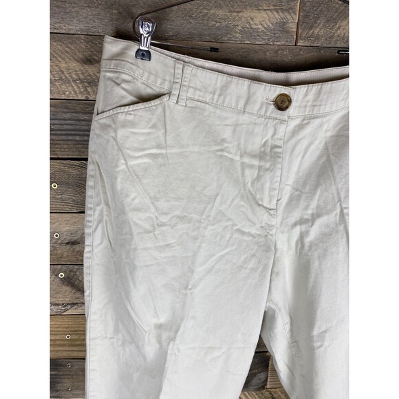 Studio Works Women's Capri Pants Plus Sz 18W Cream Cotton Spandex Stretch - Picture 2 of 11